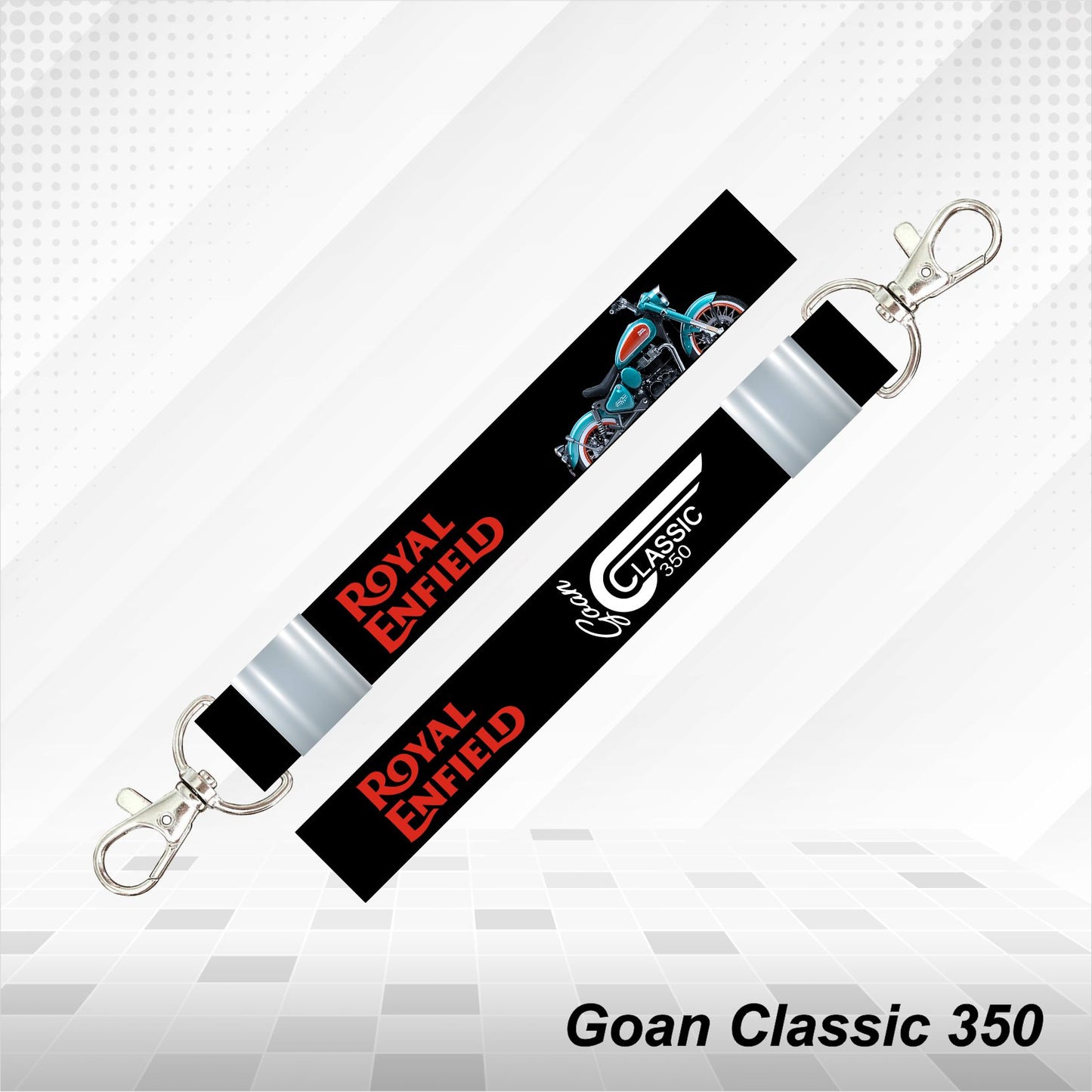 Goan Classic 350 - Personalized Printed Lanyard keychain Holder Multicolored (20mm)