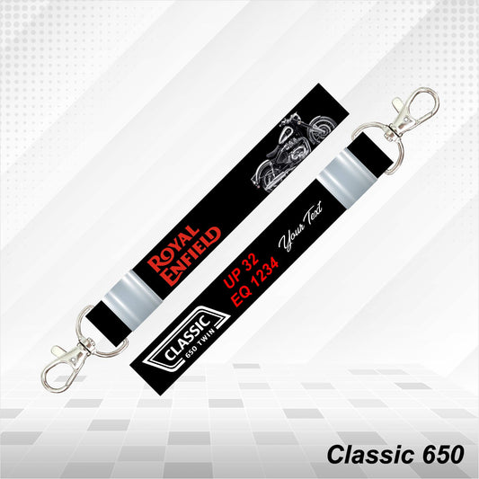 Classic 650 - Personalized Printed Lanyard keychain Holder Multicolored (20mm)