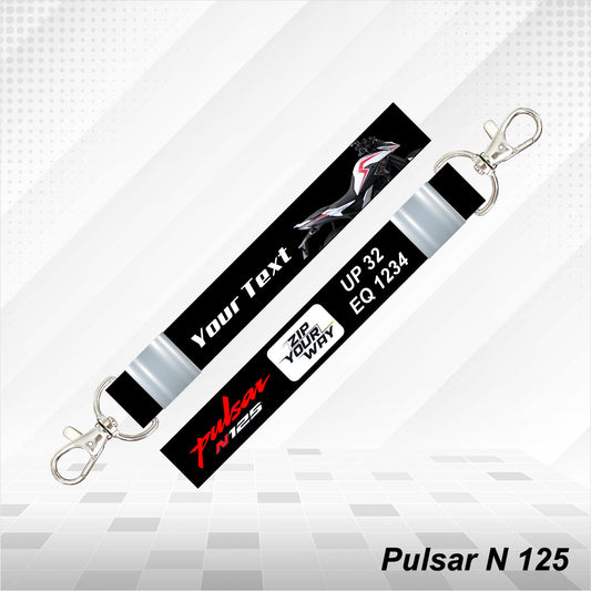 Pulsar N 125 - Personalized Printed Lanyard keychain Holder Multicolored (20mm)