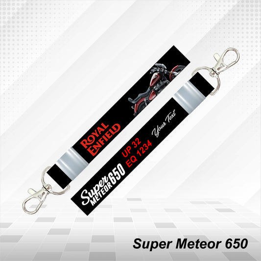 Super Meteor 650 - Personalized Printed Lanyard keychain Holder Multicolored (20mm)