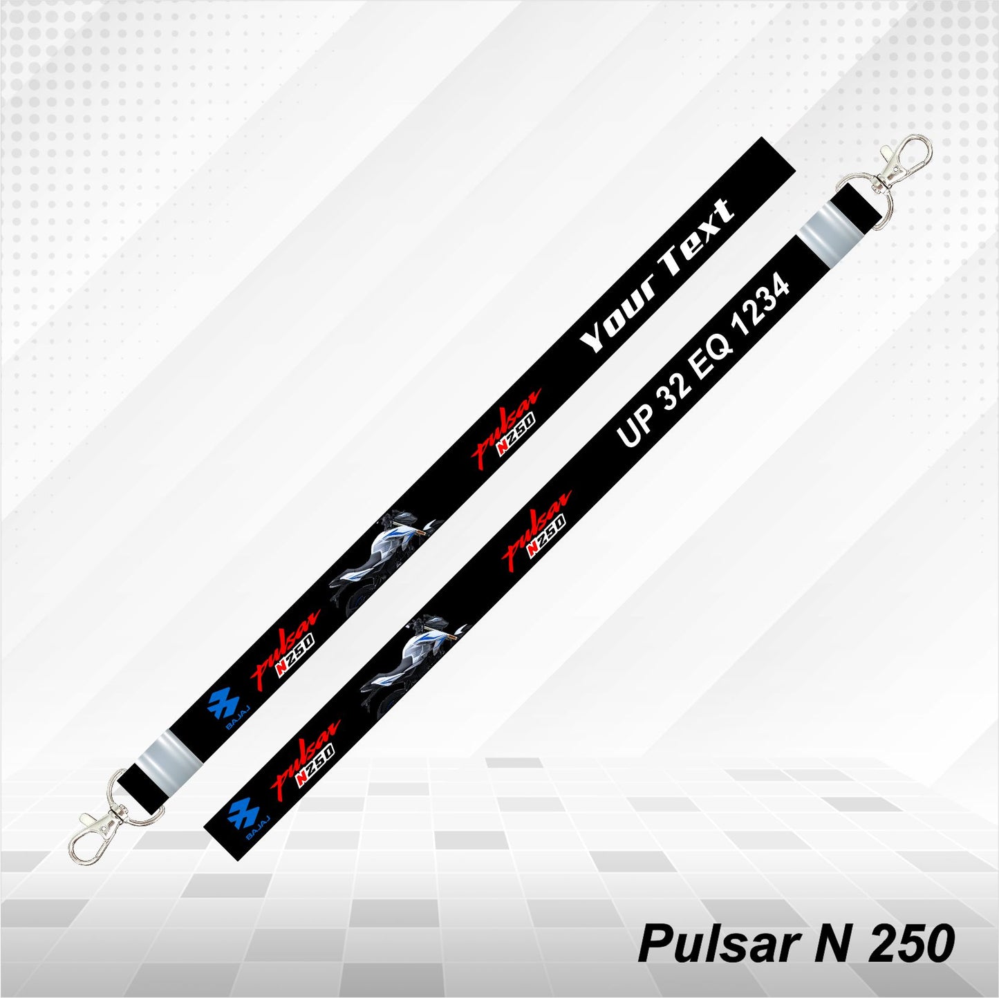 Pulsar N 250 - Personalized Printed Lanyard keychain Holder Multicolored (20mm)