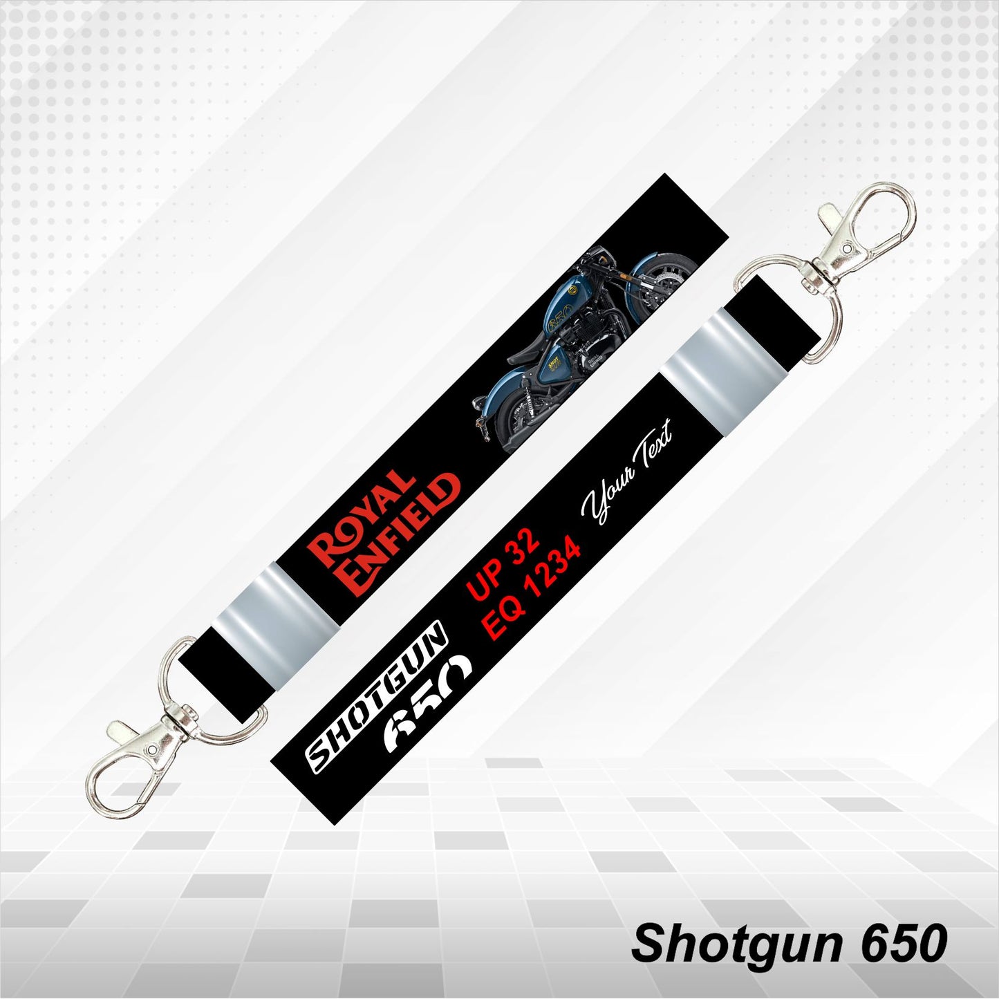 Shotgun 650 - Personalized Printed Lanyard keychain Holder Multicolored (20mm)