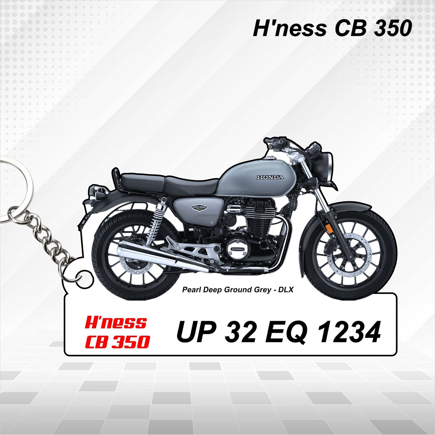 Hness CB350 - Personalized Honda Keychain - Wood, Acrylic, Metal Printed