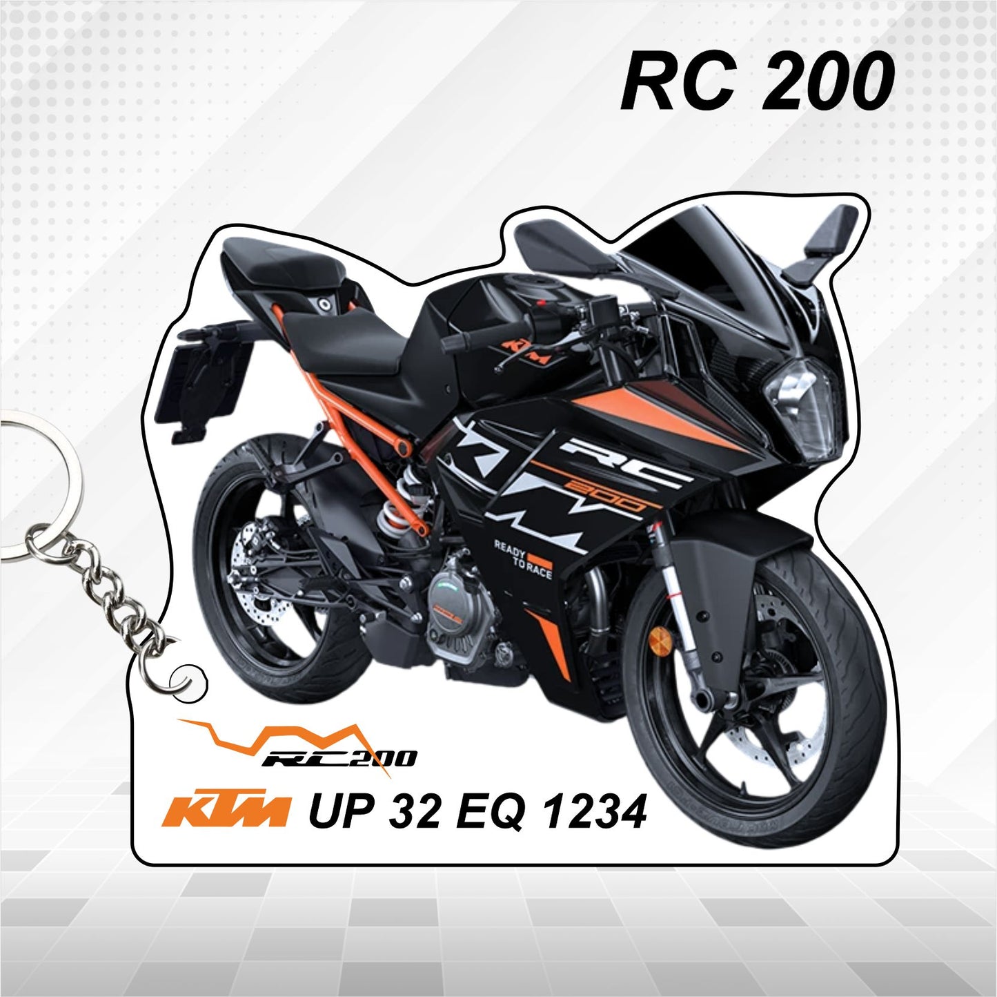 KTM RC 200 - Personalized KTM Keychain - Wood, Acrylic, Metal Printed