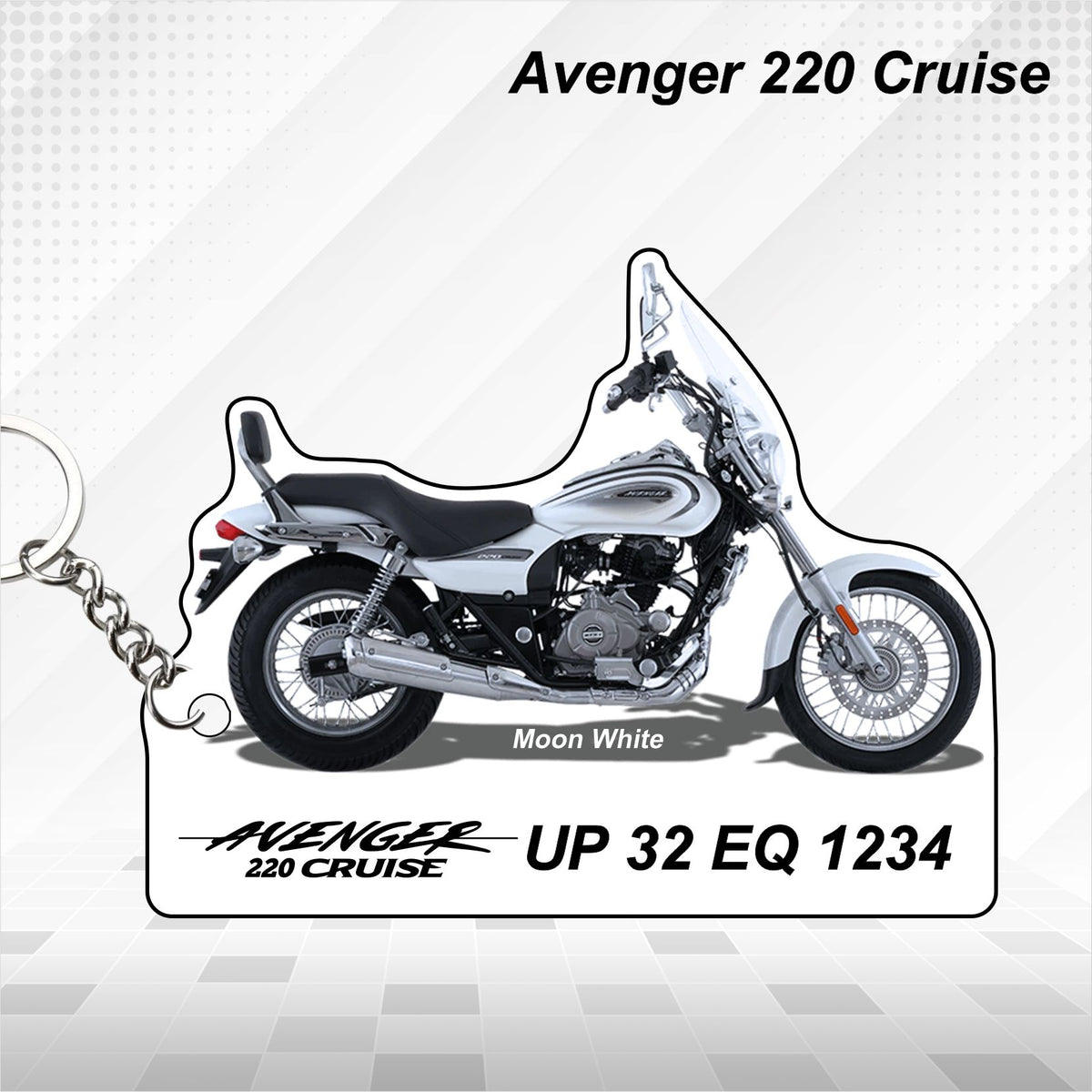 Avenger 220 Cruise - Personalized Bajaj Keychain - Wood, Acrylic, Metal Printed