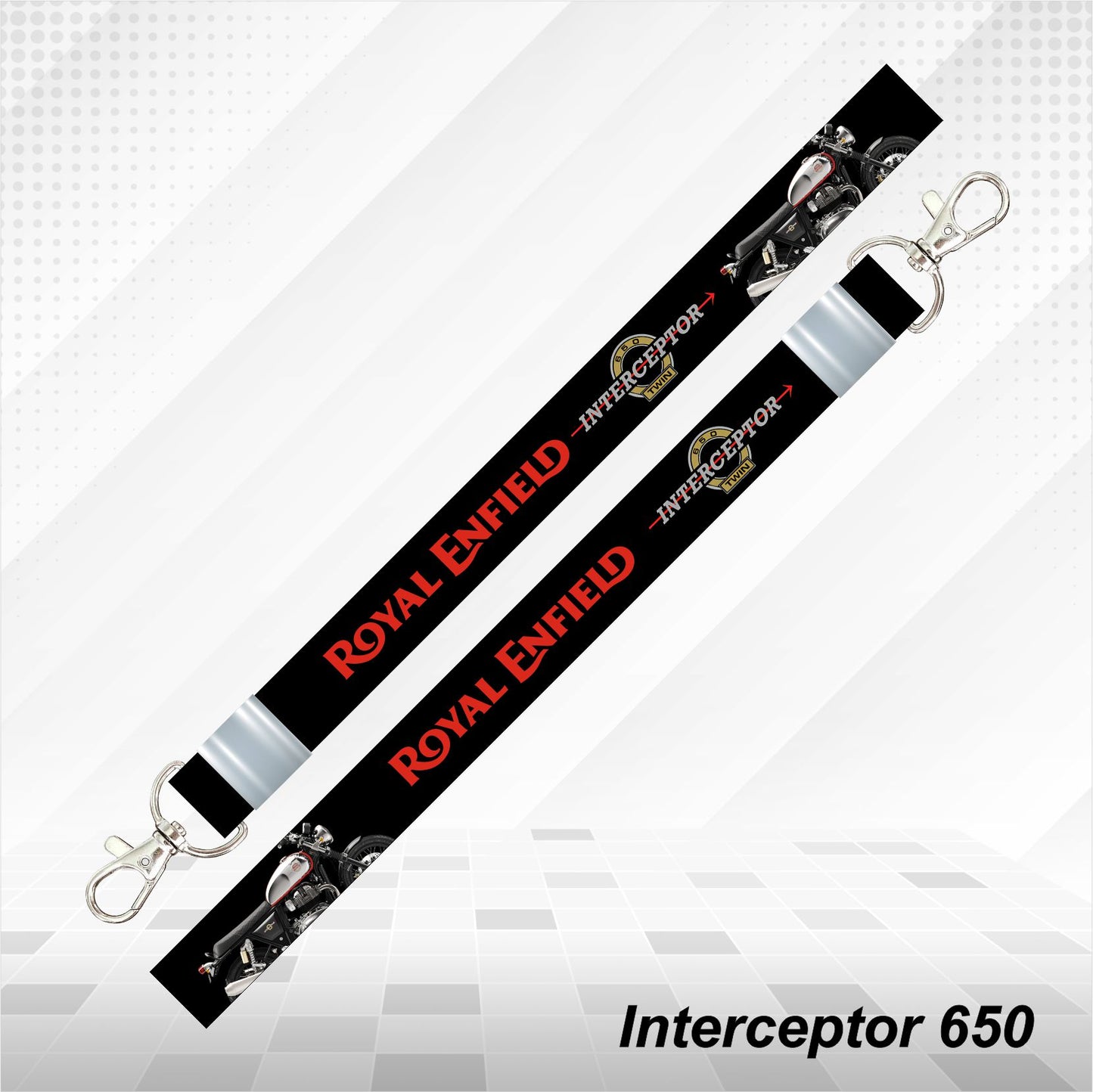 Interceptor 650 - Personalized Printed Lanyard keychain Holder Multicolored (20mm)