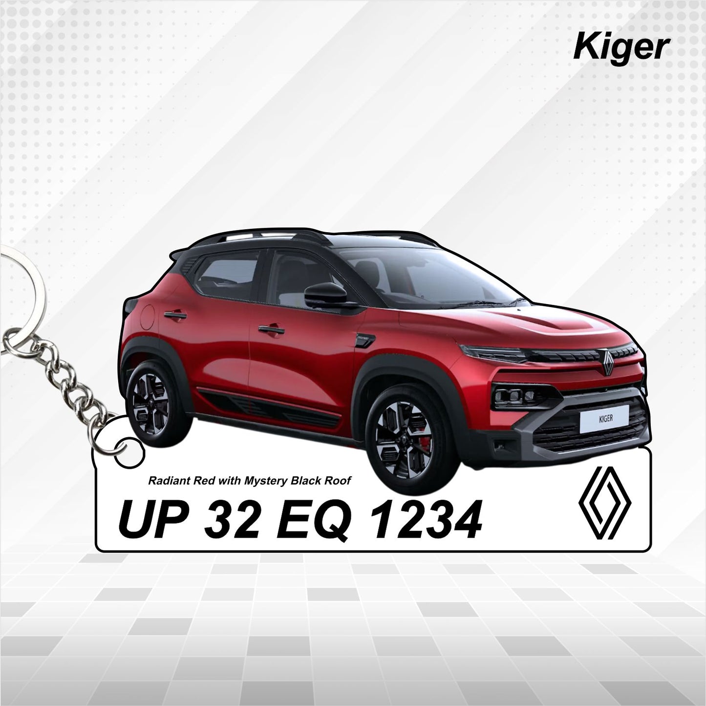 Kiger - Personalized Renault Car Keychain - Wood, Acrylic, Metal Printed