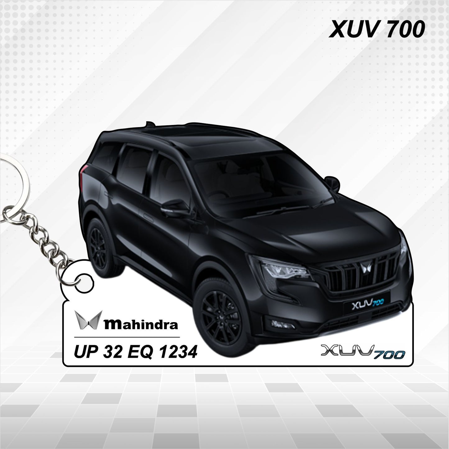 XUV700 - Personalized Mahindra Car Keychain - Wood, Acrylic, Metal Printed