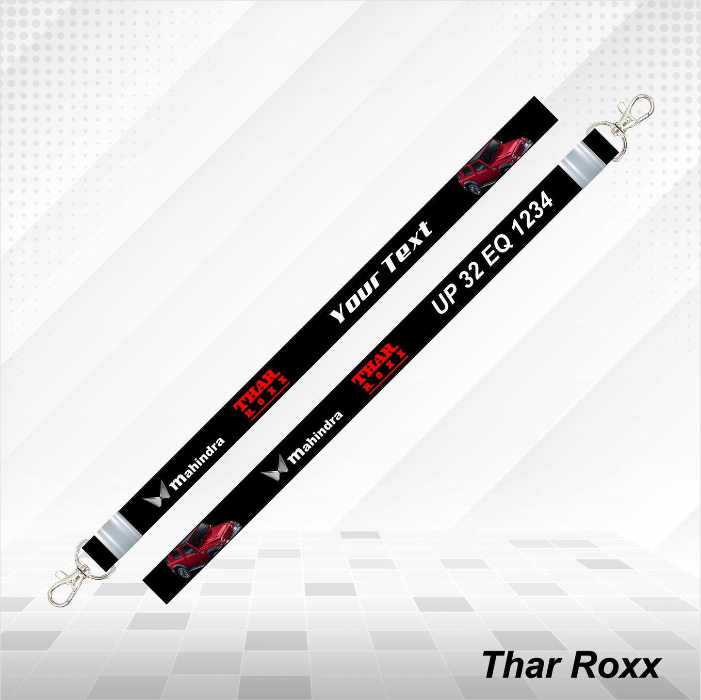 Thar Roxx - Personalized Printed Lanyard keychain Holder Multicolored (20mm)