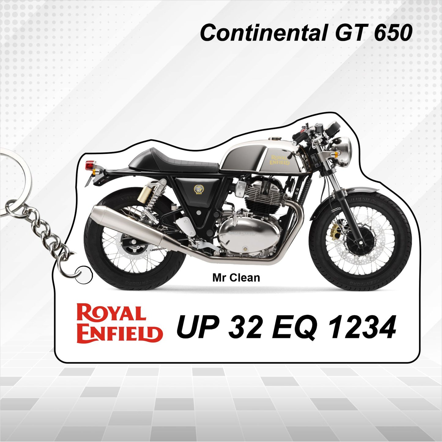 Continental GT 650 - Personalized Royal Enfield Keychain - Wood, Acrylic, Metal Printed