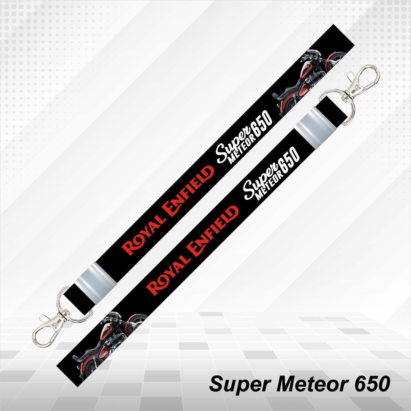 Super Meteor 650 - Personalized Printed Lanyard keychain Holder Multicolored (20mm)