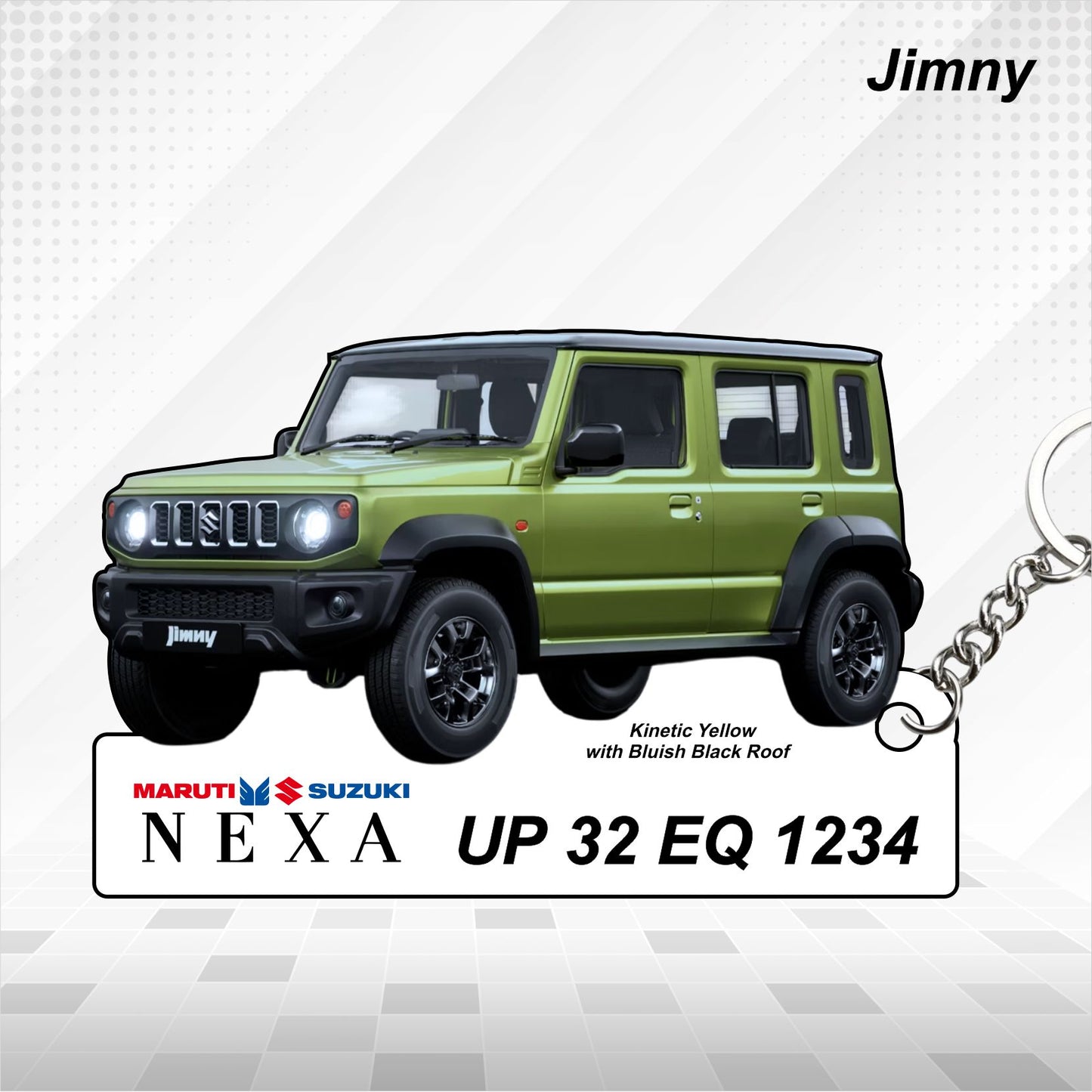 Jimny - Personalized Maruti Suzuki Nexa Keychain - Wood, Acrylic, Metal Printed