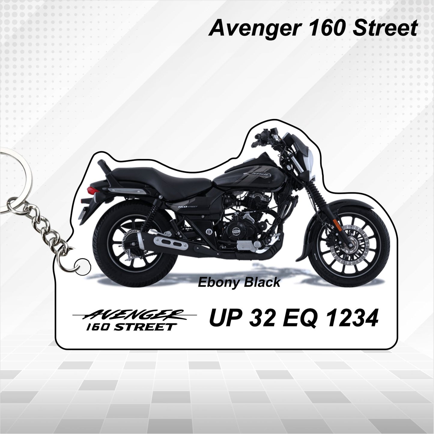 Avenger 160 Street - Personalized Bajaj Keychain - Wood, Acrylic, Metal Printed