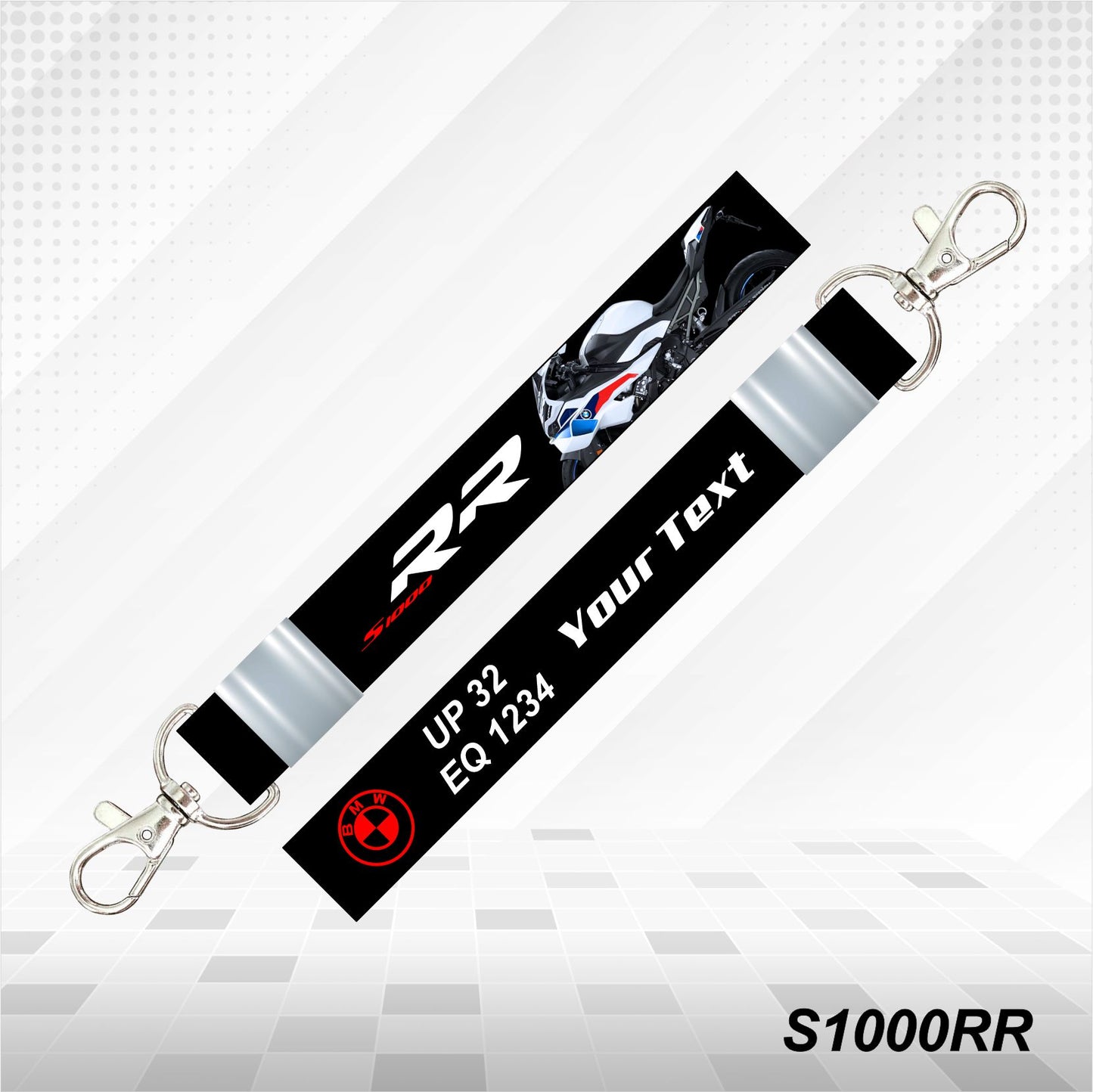 S1000RR - Personalized BMW Keychain - Wood, Acrylic, Metal Printed, Lanyard