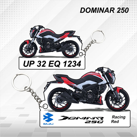Dominar 250 - Personalized Bajaj Keychain - Wood, Acrylic, Metal Printed