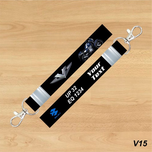 V15 - Personalized Bajaj Printed Keychain or Lanyard