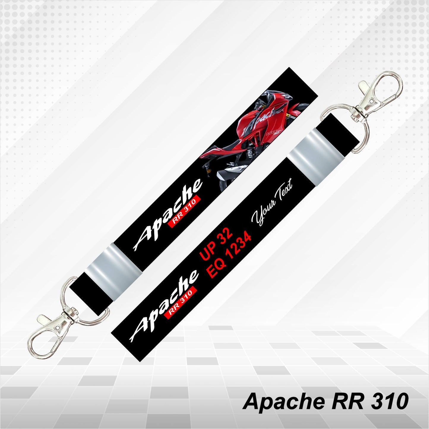 Apache RR 310 - Personalized TVS Keychain - Wood, Acrylic, Metal Printed