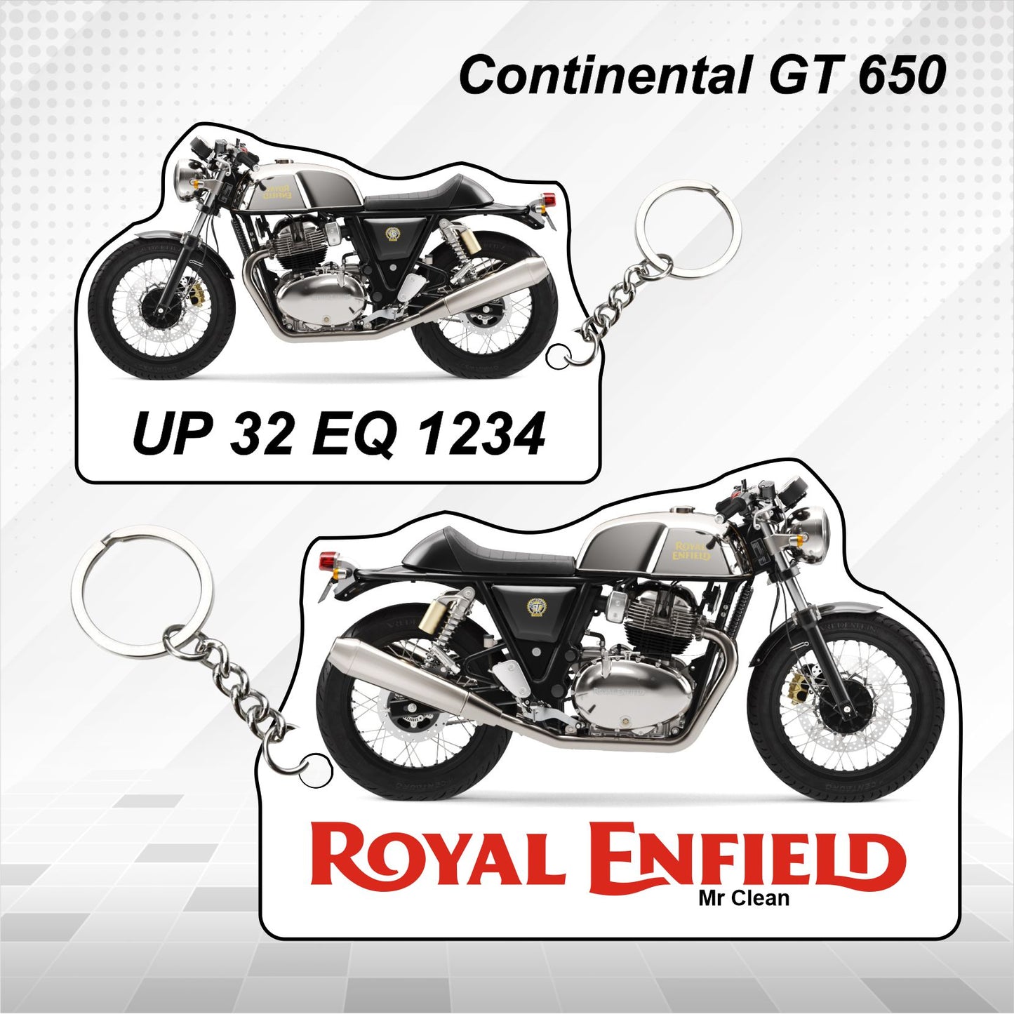 Continental GT 650 - Personalized Royal Enfield Keychain - Wood, Acrylic, Metal Printed