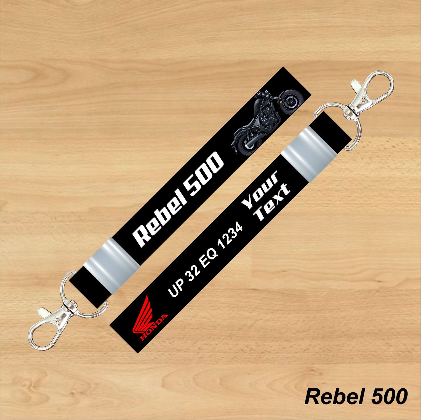 Rebel 500 - Personalized Honda Keychain - Wood, Acrylic, Metal Printed