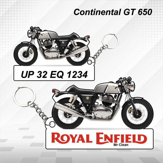Continental GT 650 - Personalized Royal Enfield Keychain - Wood, Acrylic, Metal Printed