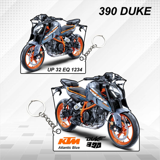 KTM 390 DUKE - Personalized KTM Keychain - Wood, Acrylic, Metal Printed