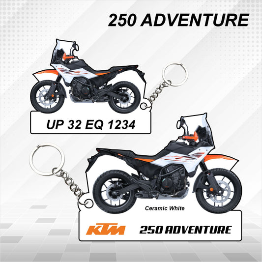 KTM 250 ADVENTURE - Personalized KTM Keychain - Wood, Acrylic, Metal Printed