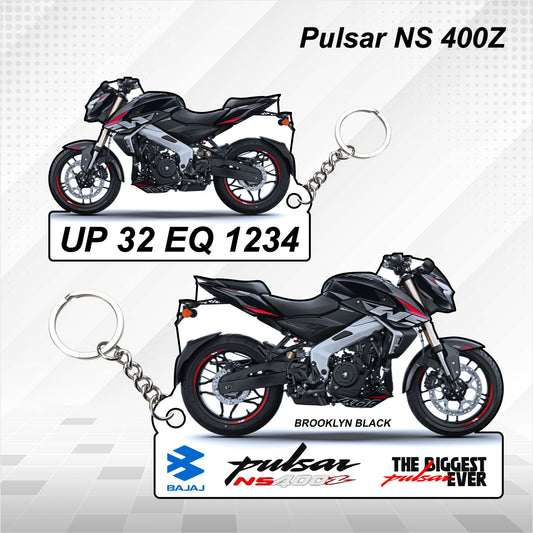 Pulsar NS 400z - Personalized Bajaj Keychain - Wood, Acrylic, Metal Printed