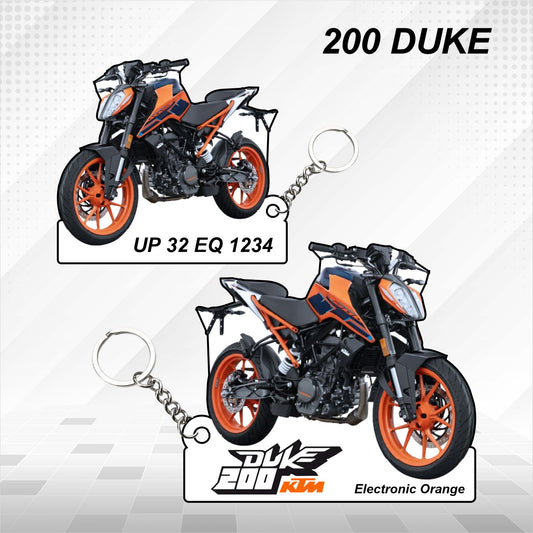 KTM 200 DUKE - Personalized KTM Keychain - Wood, Acrylic, Metal Printed