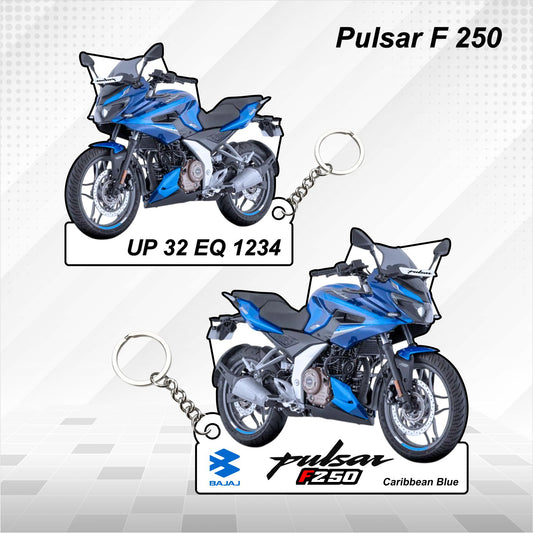Pulsar F250 - Personalized Bajaj Keychain - Wood, Acrylic, Metal Printed