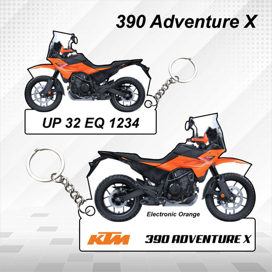 KTM 390 Adventure X - Personalized KTM Keychain - Wood, Acrylic, Metal Printed
