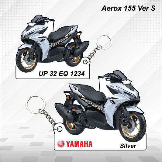 Aerox 155 Version S - Personalized Yamaha Keychain - Wood, Acrylic, Metal Printed