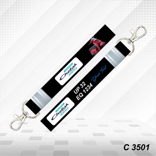 CHETAK 3501 - Personalized Bajaj Scooter Keychain - Wood, Acrylic, Metal Printed