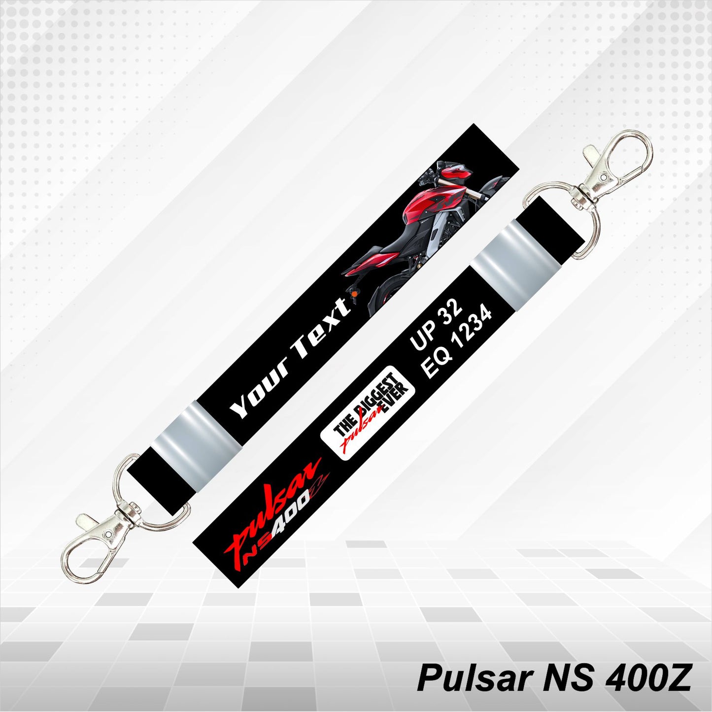 Pulsar NS 400z - Personalized Printed Lanyard keychain Holder Multicolored (20mm)