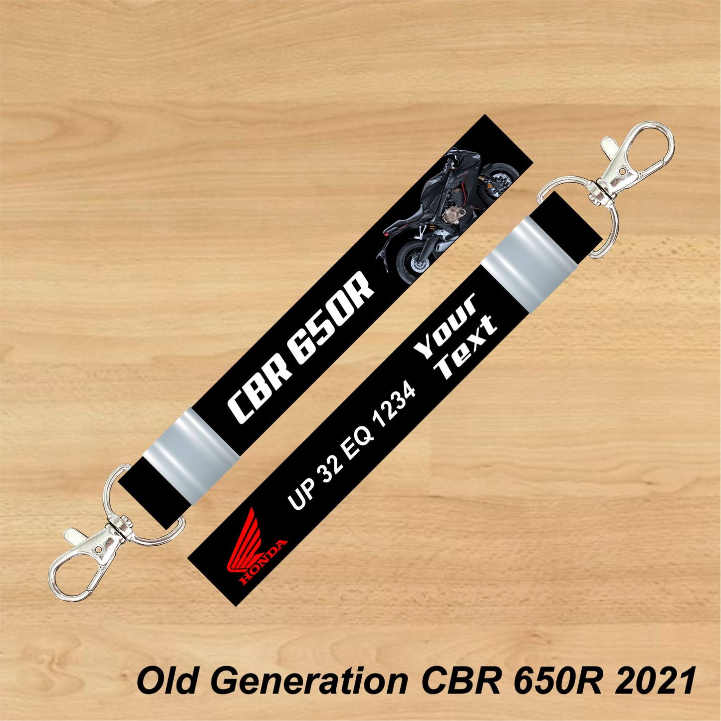 Old Generation CBR 650R 2021 - Personalized Honda Keychain - Wood, Acrylic, Metal Printed