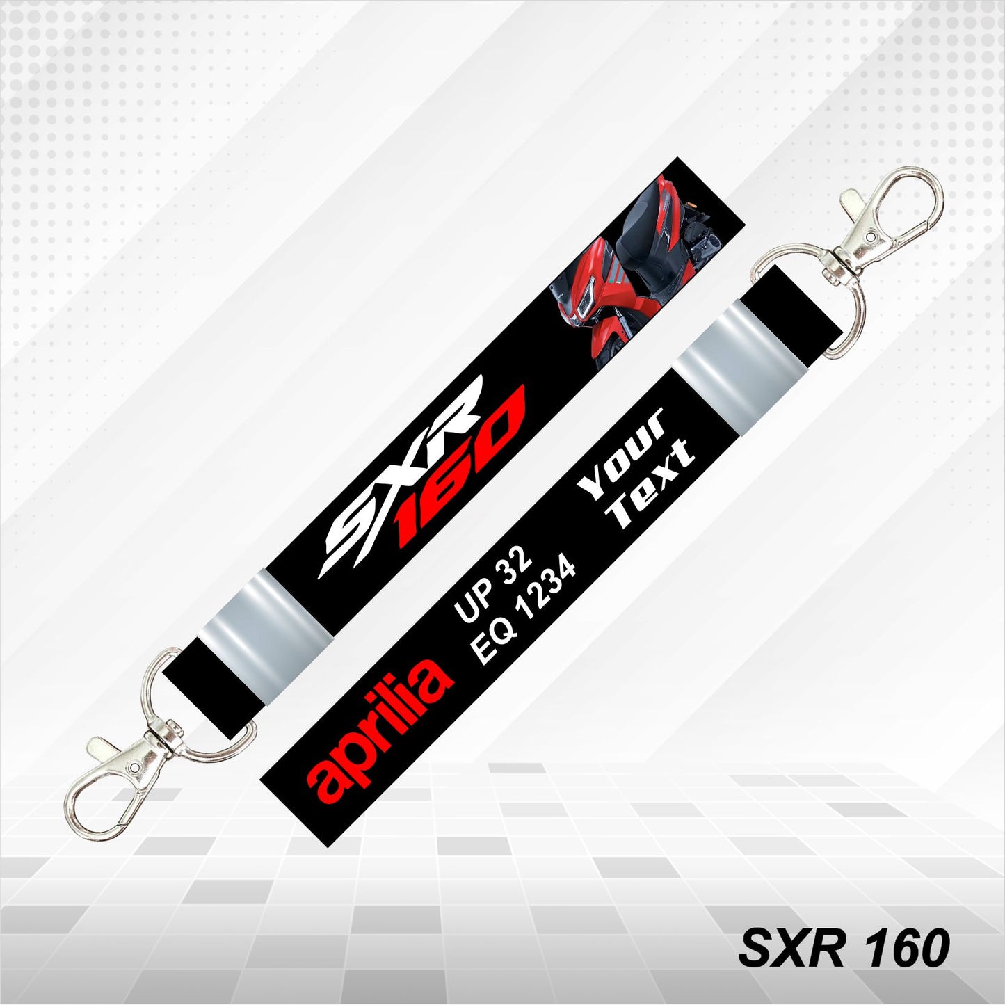 SXR 160 - Personalized Aprilia Keychain - Wood, Acrylic, Metal Printed, Lanyard