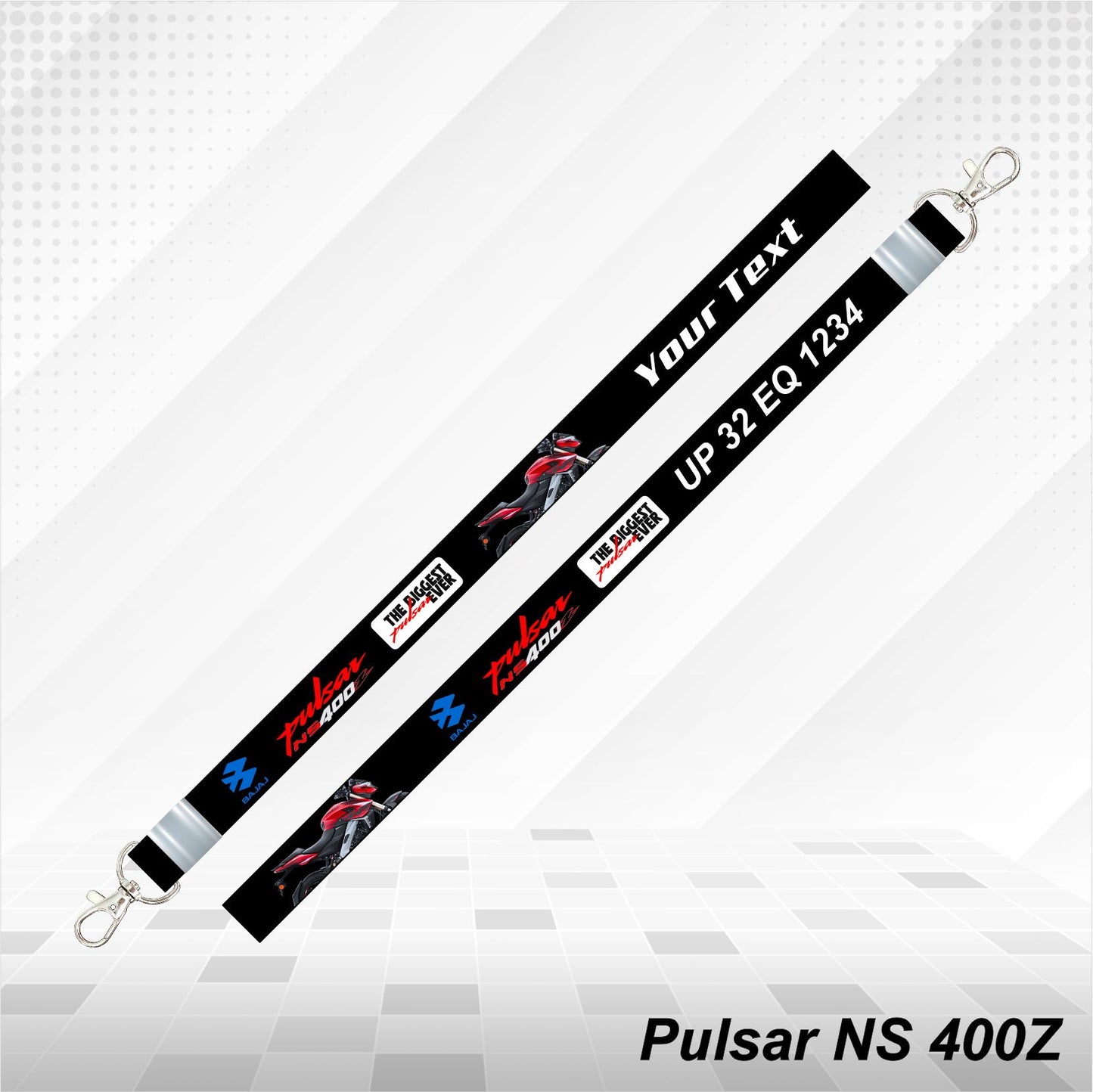 Pulsar NS 400z - Personalized Printed Lanyard keychain Holder Multicolored (20mm)