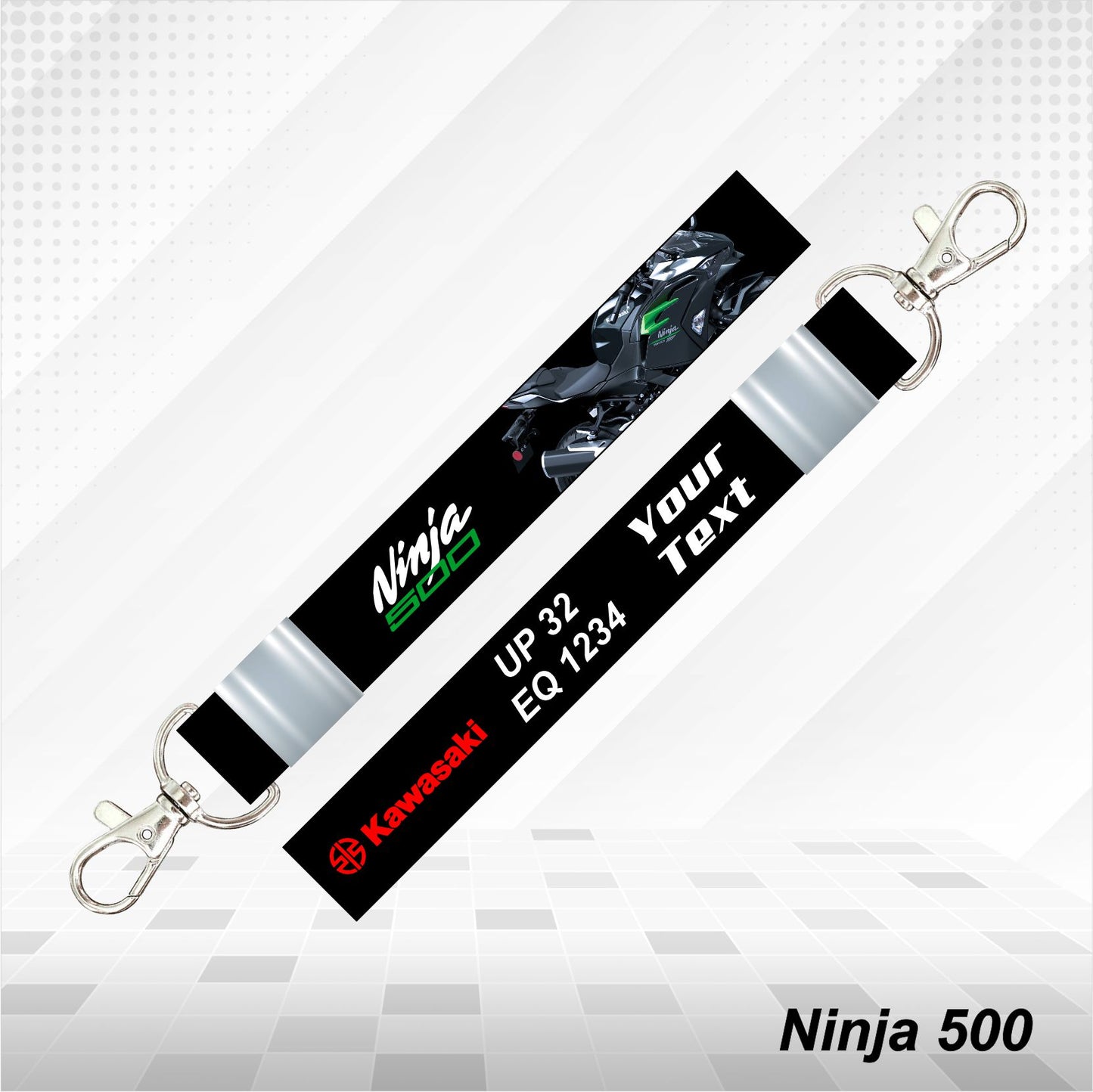 Ninja 500 - Personalized Kawasaki Keychain - Wood, Acrylic, Metal Printed