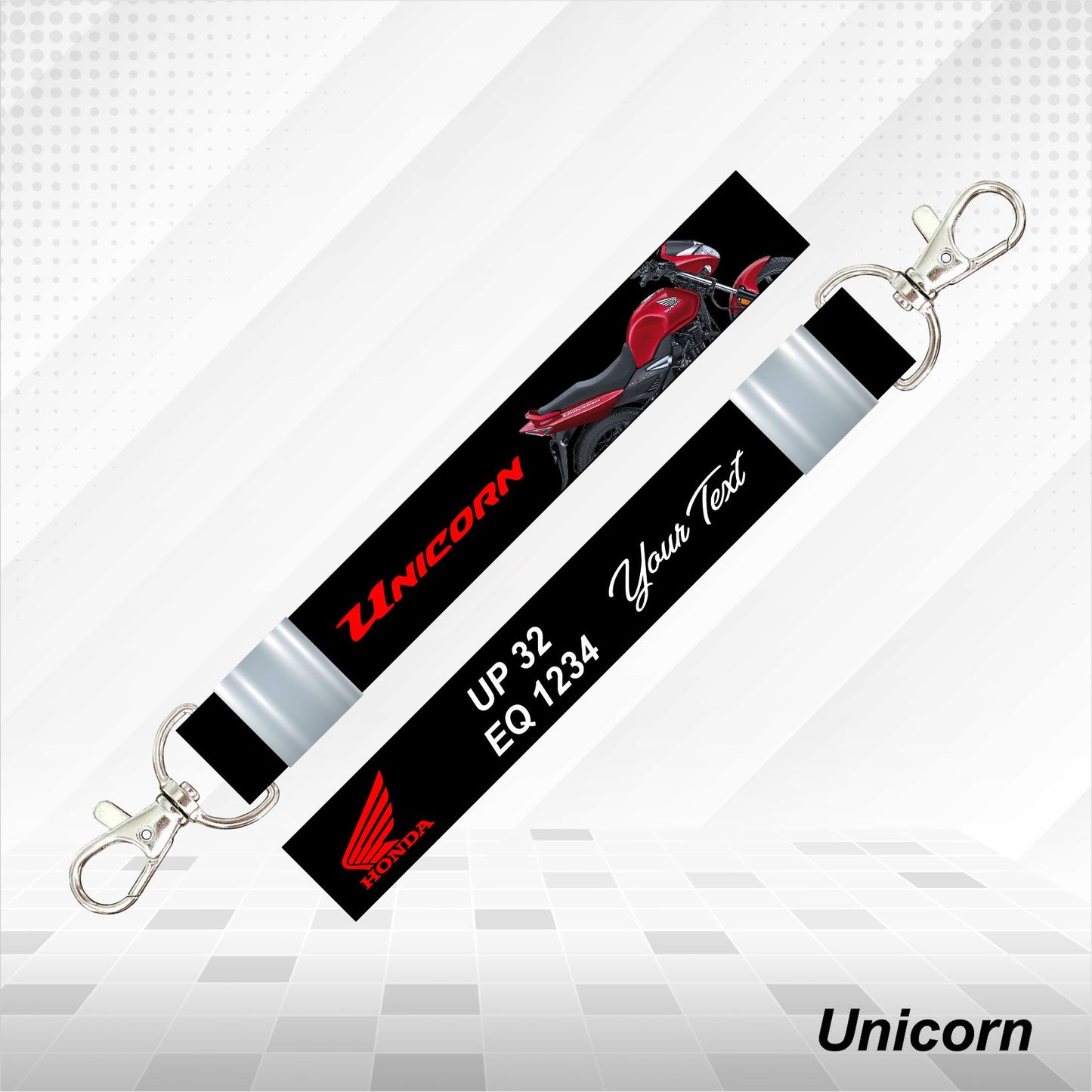 Unicorn - Personalized Honda Keychain - Wood, Acrylic, Metal Printed