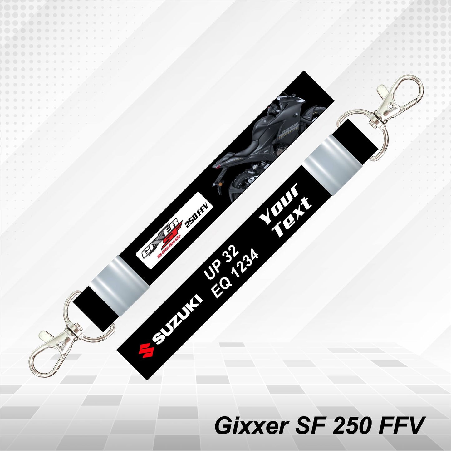 Gixxer SF 250 FFV - Personalized Suzuki Keychain - Wood, Acrylic, Metal Printed