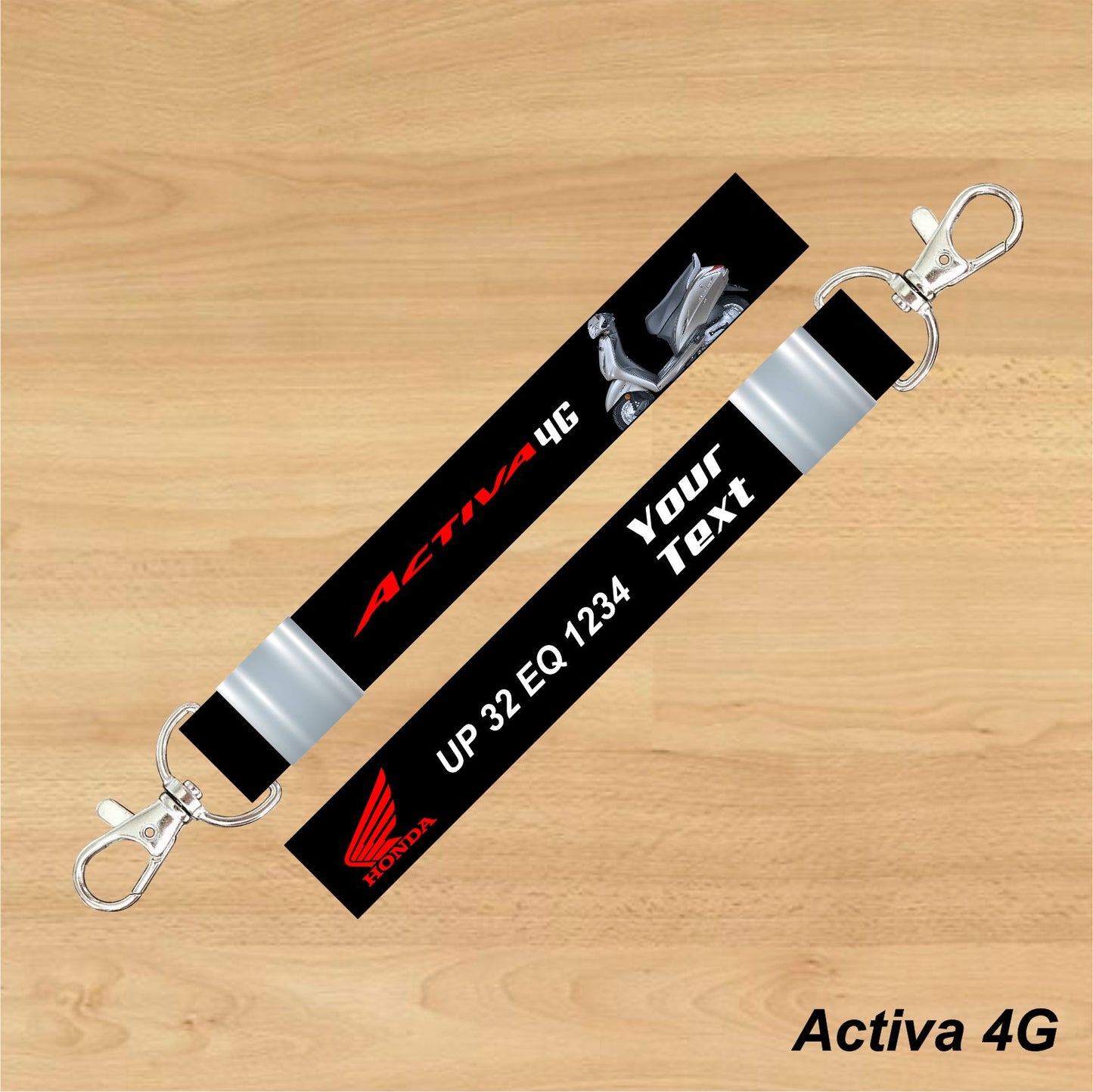 Activa 4G - Personalized Honda Keychain - Wood, Acrylic, Metal Printed