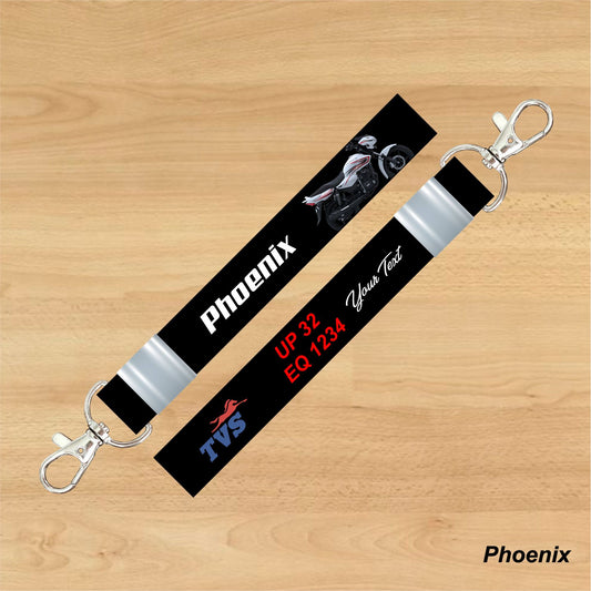Phoenix - Personalized TVS Keychain - Wood, Acrylic, Metal Printed