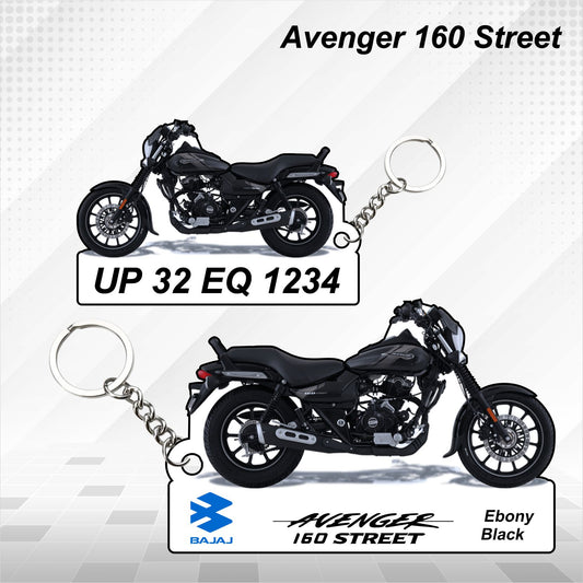 Avenger 160 Street - Personalized Bajaj Keychain - Wood, Acrylic, Metal Printed