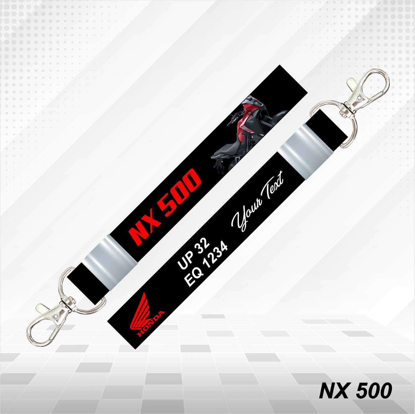 NX 500 - Personalized Honda Keychain - Wood, Acrylic, Metal Printed