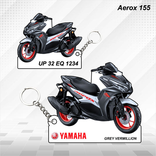 Aerox 155 - Personalized Yamaha Keychain - Wood, Acrylic, Metal Printed