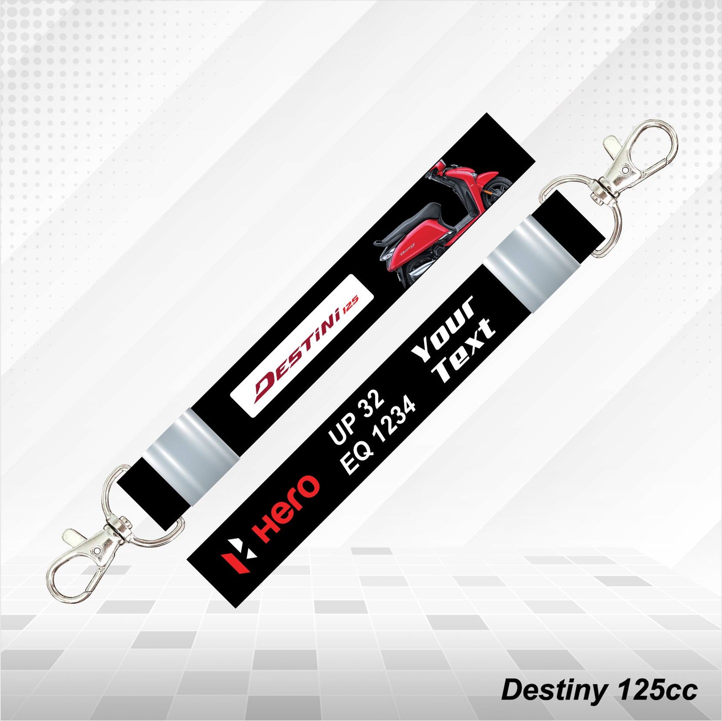 Hero Destini 125cc - Personalized Hero Keychain - Wood, Acrylic, Metal Printed