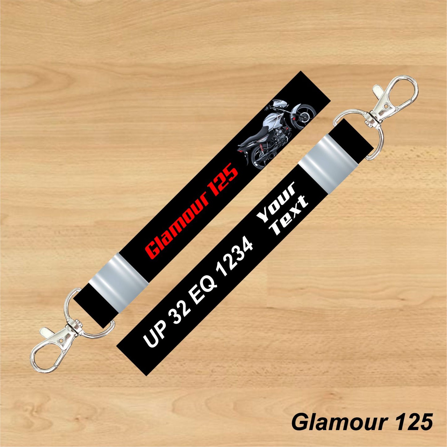 Glamour 125 - Personalized Hero Keychain - Wood, Acrylic, Metal Printed