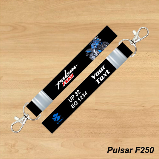 Pulsar F250 - Personalized Bajaj Keychain - Wood, Acrylic, Metal Printed