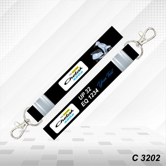 CHETAK 3202 - Personalized Bajaj Scooter Keychain - Wood, Acrylic, Metal Printed