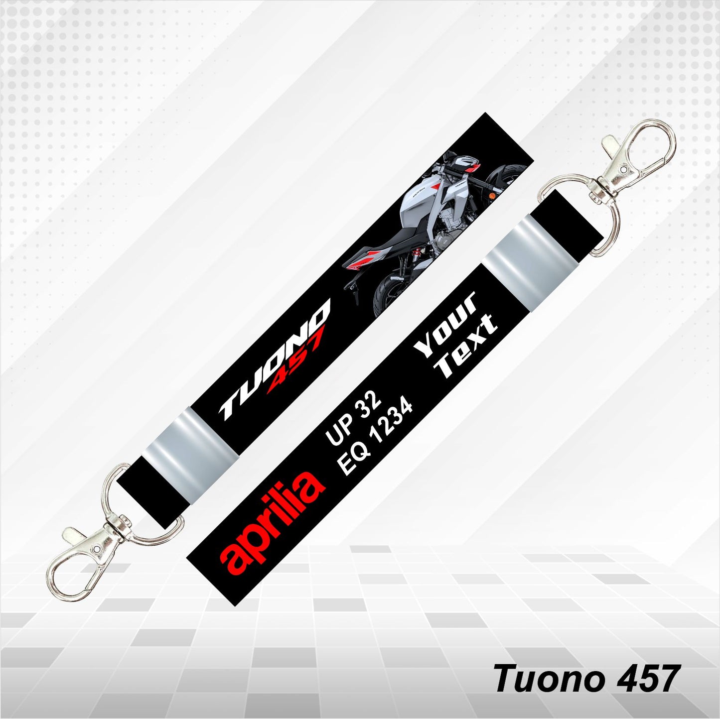 Tuono 457 - Personalized Aprilia Keychain - Wood, Acrylic, Metal Printed, Lanyard