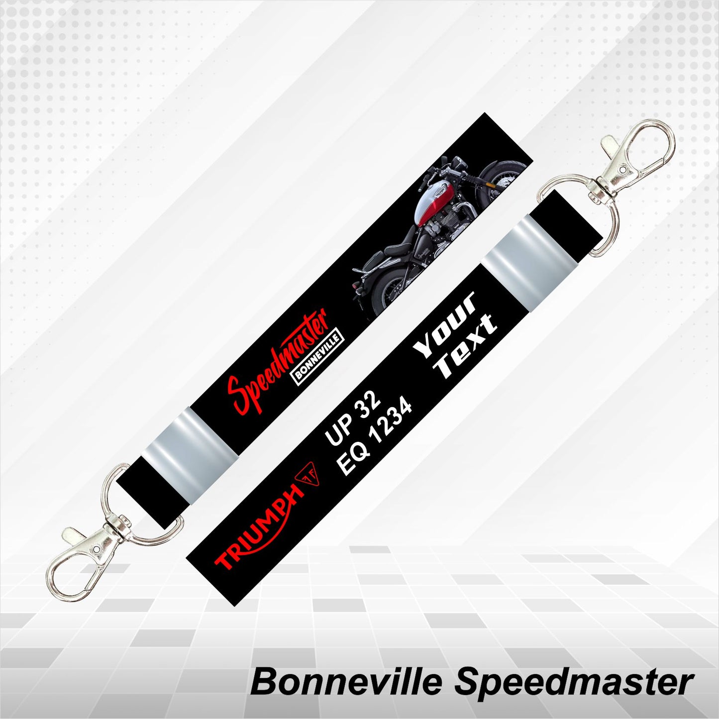 Bonneville Speedmaster - Personalized Triumph Keychain - Wood, Acrylic, Metal Printed